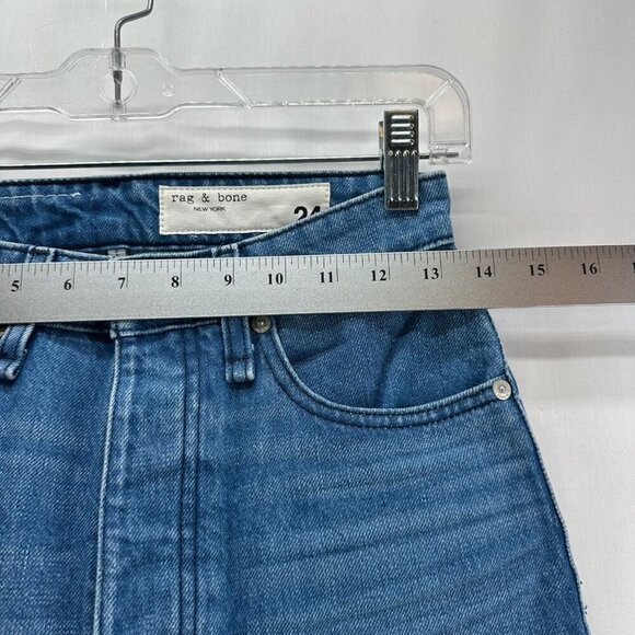 Rag & Bone Jeans Womens 24 Nina High Rise Ankle Cigarette Button Fly Denim Blue - Picture 12 of 14